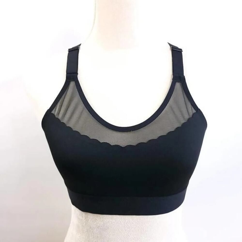 Victoria's Secret Black Racerback Sports Bra S - Picture 2 of 10